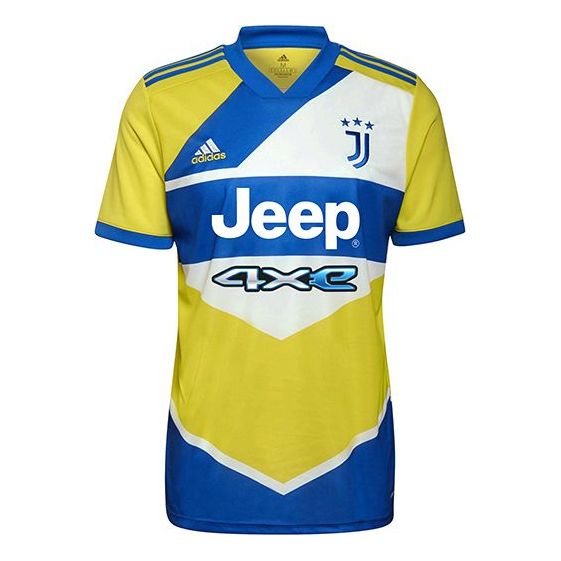Men's adidas Training Sports Short Sleeve Soccer/Football Jersey SW Fan Edition 21-22 Season Juventus Away Yellow GS1439