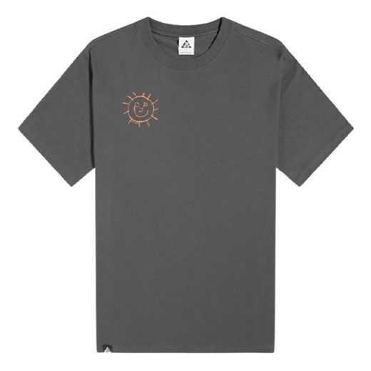 Nike ACG Smiling Face Logo Round Neck Breathable Short Sleeve Gray DD8806-070