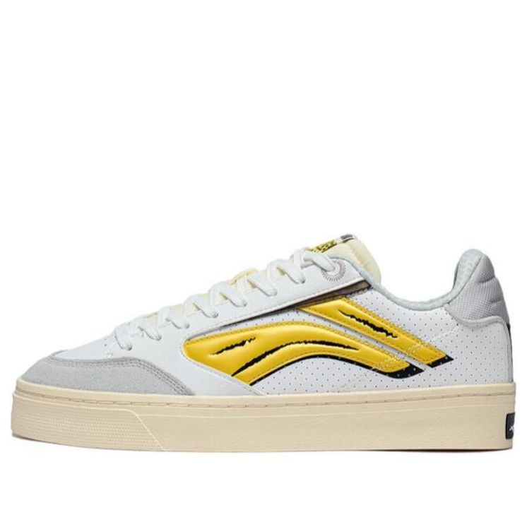 Li-Ning x Pablo Ientile Superwave 180 Lo Leather Skate Shoes 'White Yellow' AECT021-1