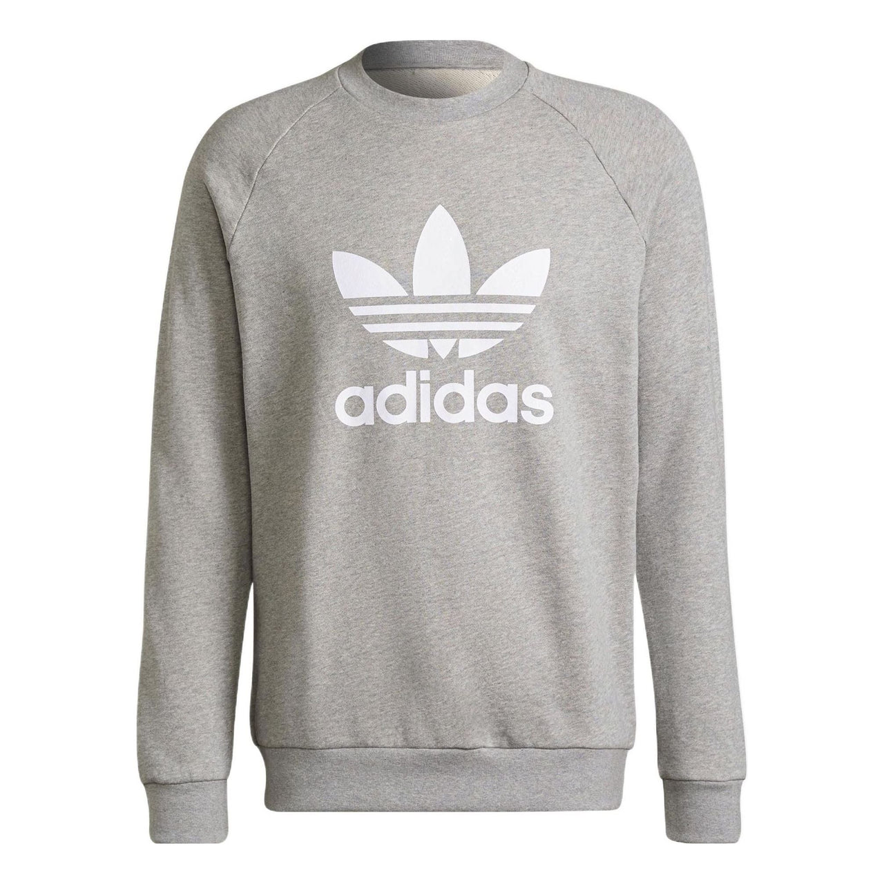 adidas original adicolor classics trefoil crewneck sweatshirt 'Medium Grey Heather White' H06650