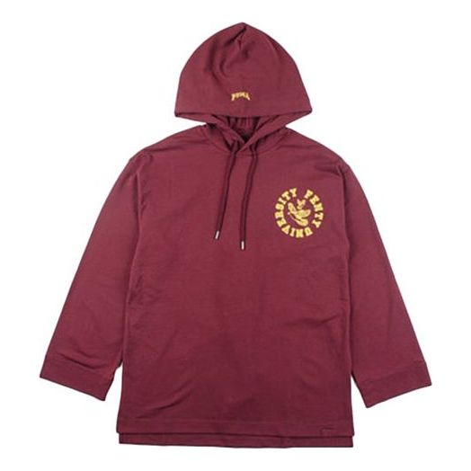 (WMNS) PUMA X Fenty By Rihanna Long Sleeve Hoodie 'Burgundy' 575874-02
