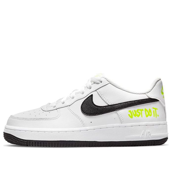 (GS) Nike Air Force 1 Low 'Just Do It - White Volt' DM3271-100