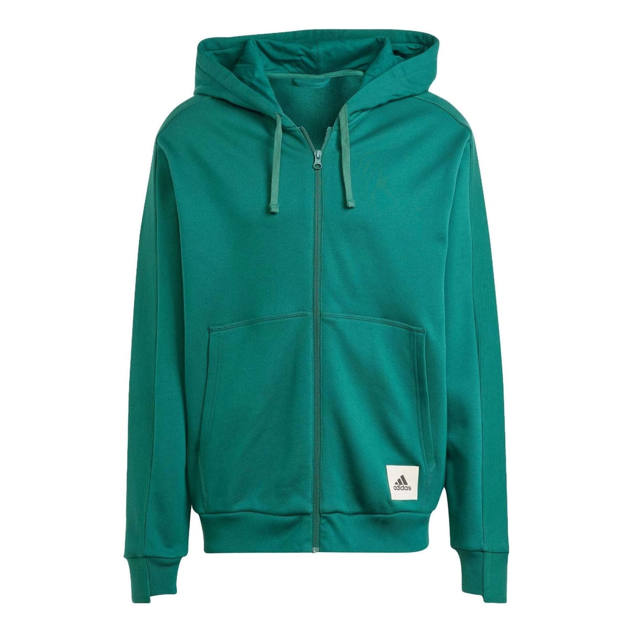adidas Lounge French Terry Full-Zip Sweatshirt 'Collegiate Green' IQ3427