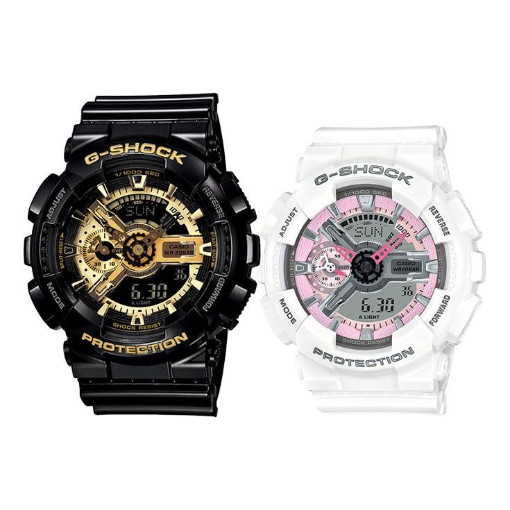 CASIO G-Shock Analog-Digital 'Black' GA-110GB-1A+GMA-S110MP-7A