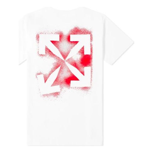Off-White Stencil Short-Sleeve Slim Tee 'White/Red' OMAA027E20JER0060125