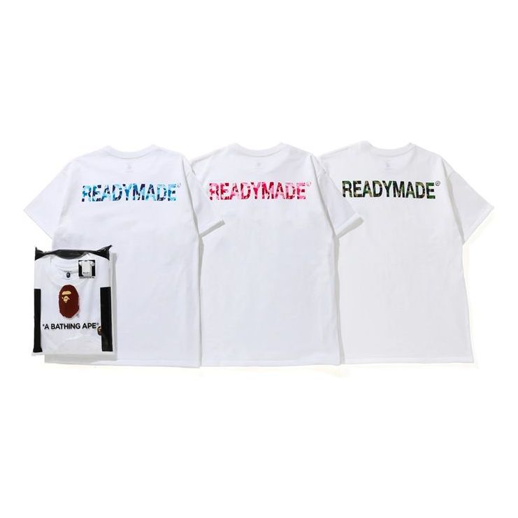 A Bathing Ape x READYMADE Crossover Logo Round Neck Pullover Short Sleeve Pack 'White' 1H23-183-901