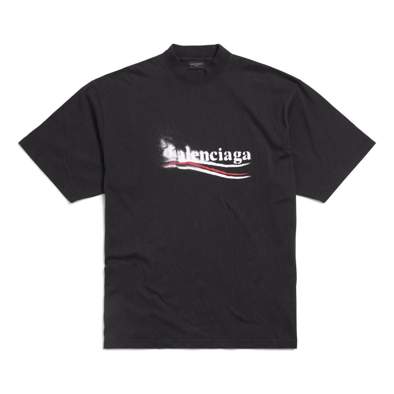 Balenciaga Political Stencil T-shirt 'Black White' 764235TQVI51569