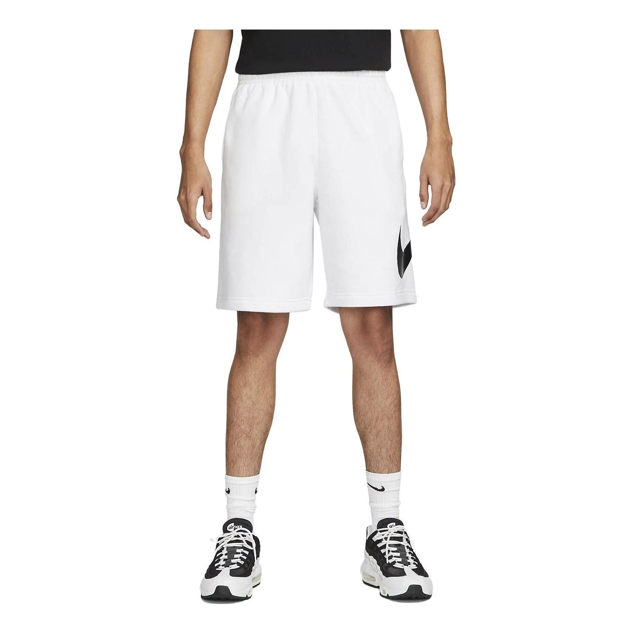 Nike Sportswear Club Graphic Shorts 'White Black' BV2721-100