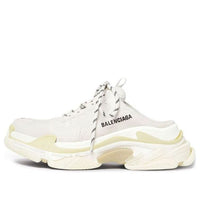 (WMNS) Balenciaga Triple S Mules 'White Double Foam and Mesh' 755686W3SM29097