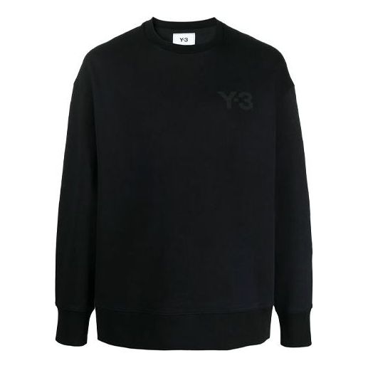 Men's Y-3 SS21 Logo Round Neck Pullover Black GV4194