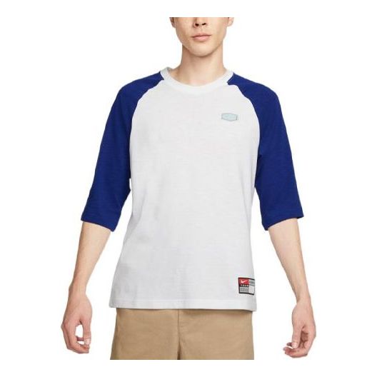 Nike Colorblock Round Neck Pullover three-quarter sleeve Unisex White DQ6285-100