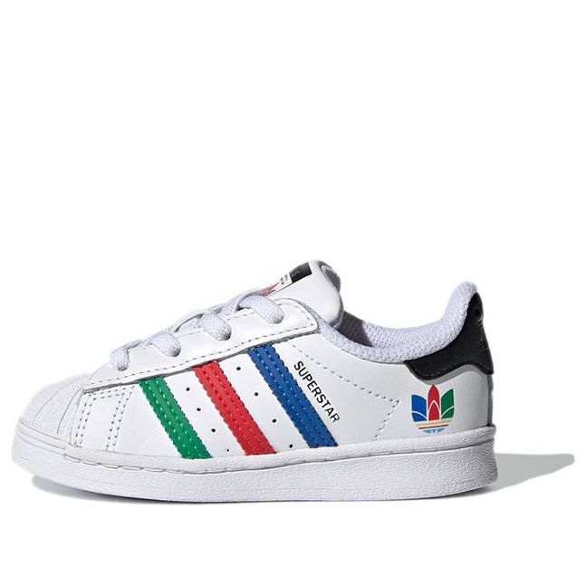 (TD) adidas Superstar 'Colorful Stripes - Cloud White' FW5240