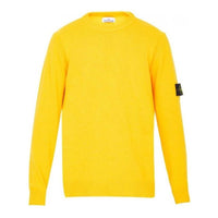 STONE ISLAND Logo Patch Crewneck Jumper 'Yellow' 7715508A3-V0030