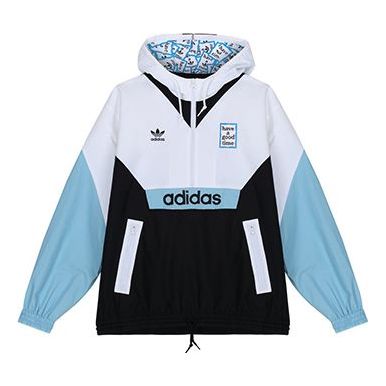adidas originals X Have A Good Time Pullover Windbreaker 'Blue/White' DZ9235