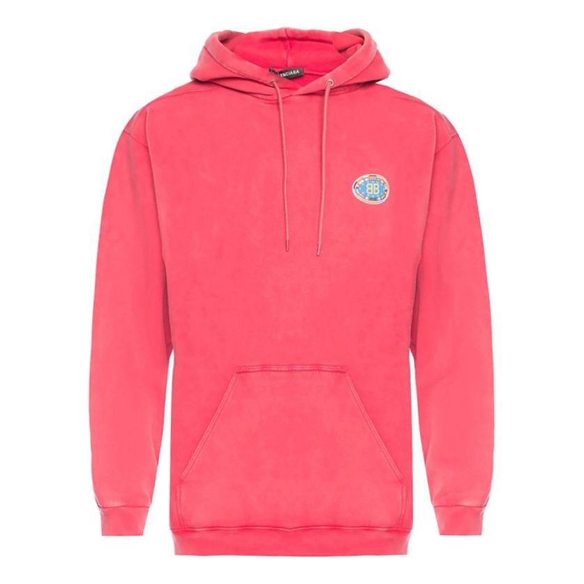 Men's Balenciaga Logo Pattern Cotton Printing Sports Pink 600583THV587764