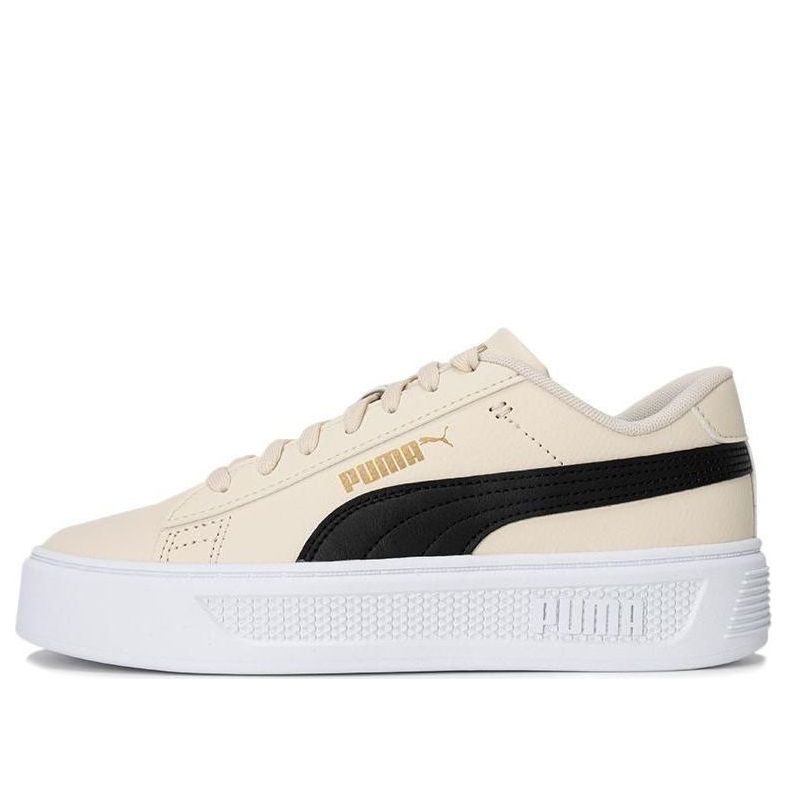 (WMNS) PUMA Platform Sneakers 'Beige Black' 390758-08
