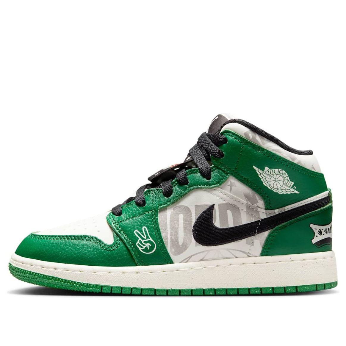 (GS) Air Jordan 1 Mid SE 'Pine Green' HF3200-300