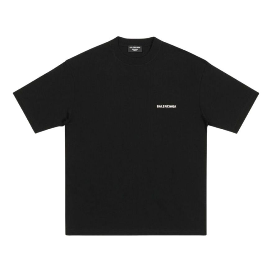 Balenciaga Logo T-Shirt Medium Fit 'Black' 612966TMVF41070