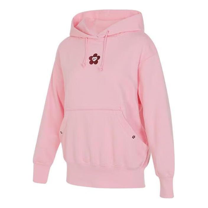 (WMNS) Nike AS NSW VDAY FLC Hoodie GCEL 'Pink' HF1135-631