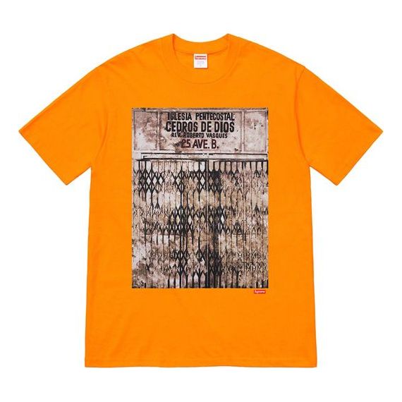 Supreme FW19 Week 12 x Martin Wong Iglesia Pentecostal Bright Orange Tee SUP-FW19-1060