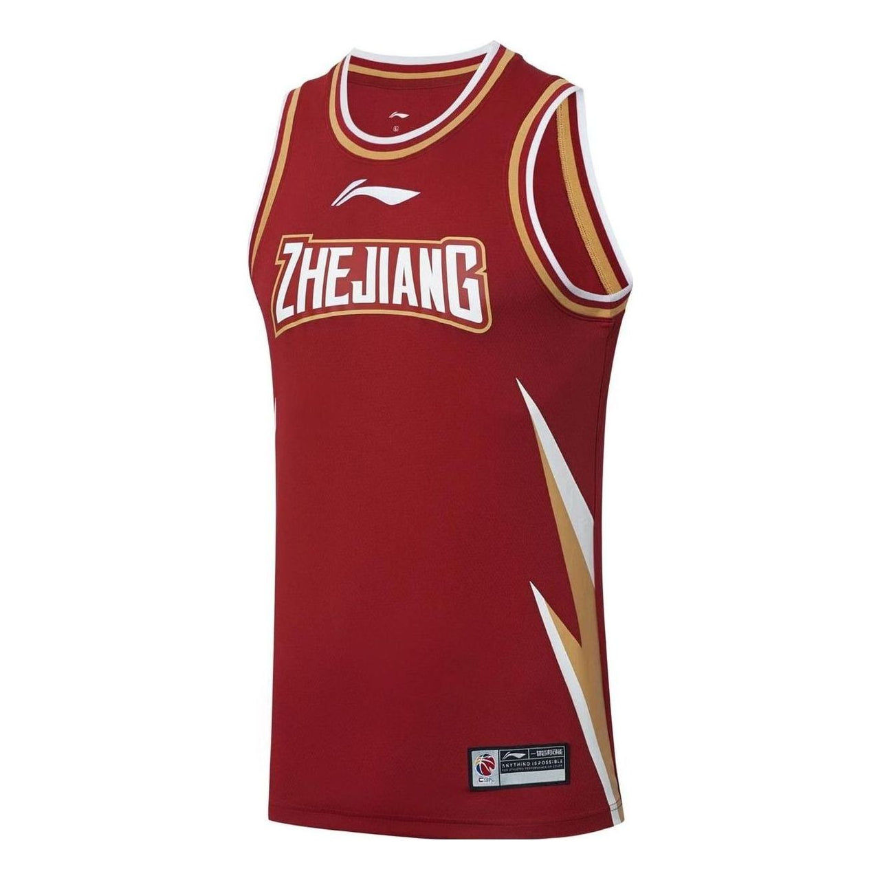 Li-Ning CBA Zhejiang Golden Bulls Basketball Jersey 'Red' AAYS389-2
