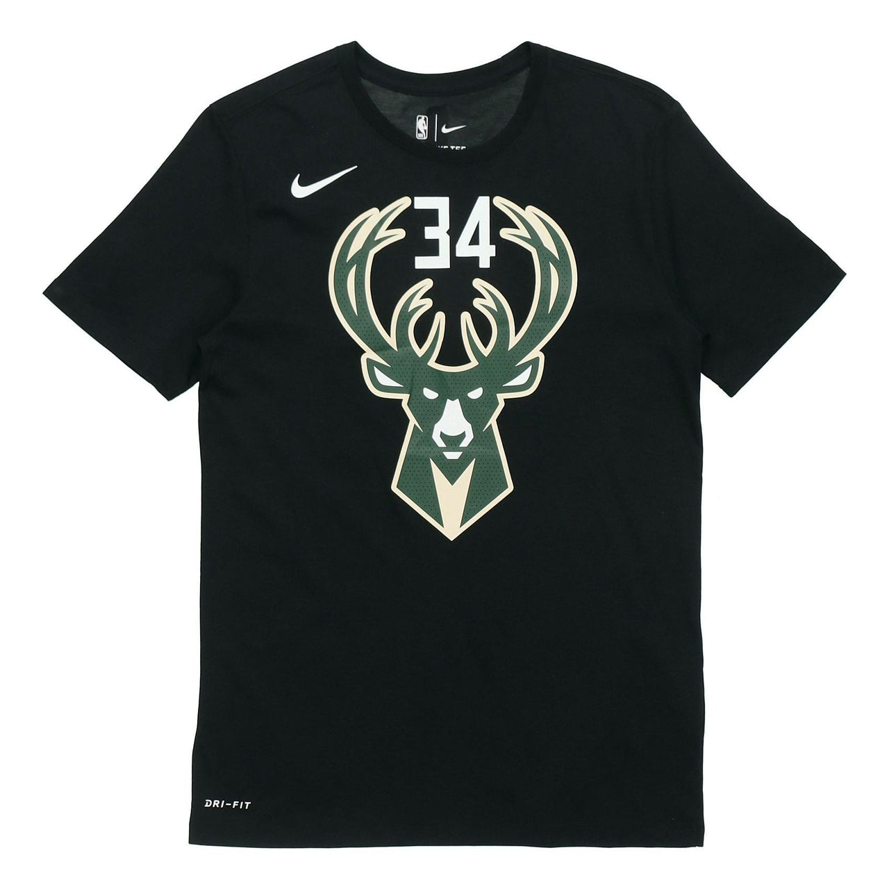 Nike Milwaukee Bucks Giannis Antetokounmpo T-Shirt 'Black' 870789-010