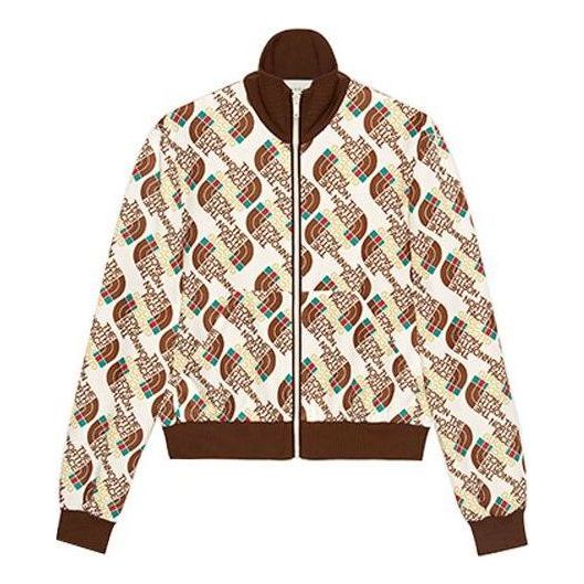Gucci x The North Face Web Print Technical Jersey Jacket 'Ivory Brown' 651321-XJDCE-9141