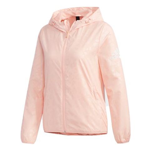 (WMNS) adidas Alphabet Logo Flower Sports Hooded Jacket Pink FM9305