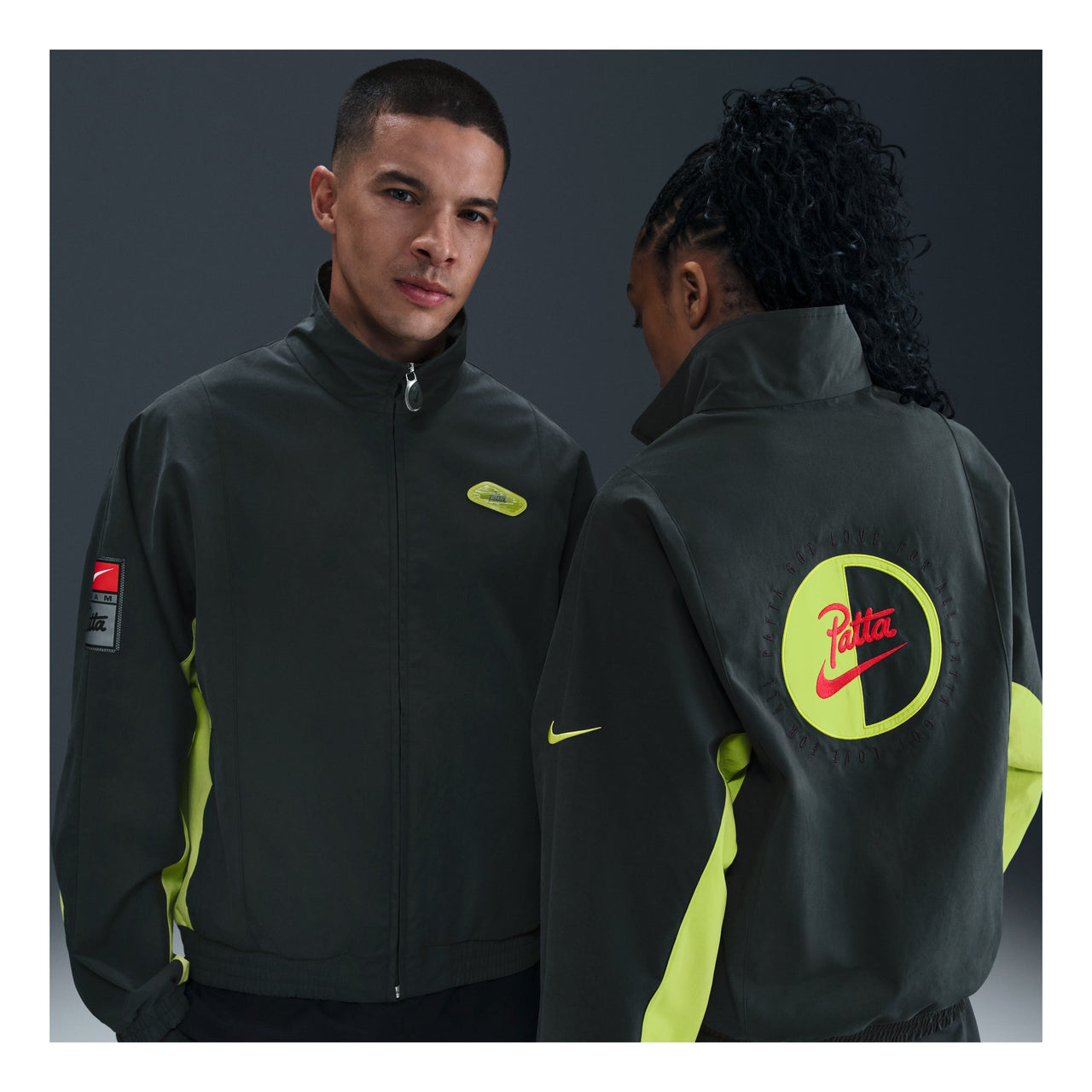 Nike x Patta Track Jacket Asia Sizing 'Black Cyber' HJ0713-010
