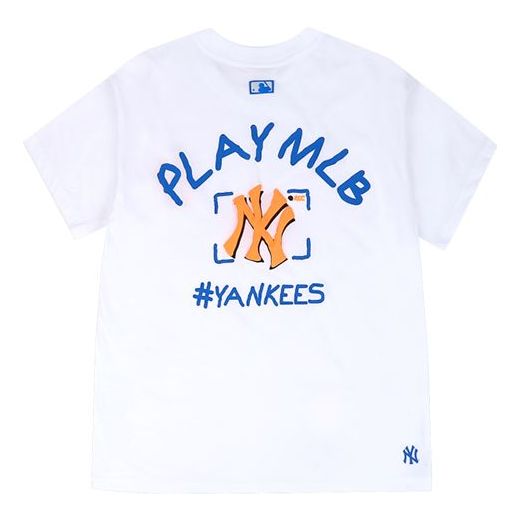 MLB New York Yankees Round Neck Short Sleeve Unisex White 31TS06031-50W