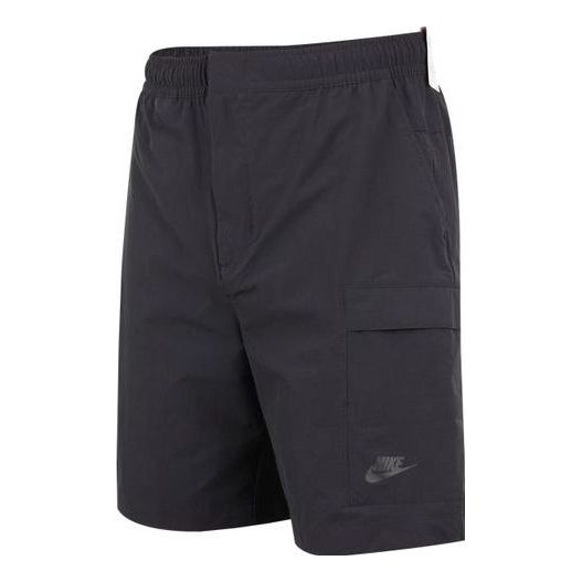 Men's Nike Woven Solid Color Logo Sports Shorts Black DM6616-010