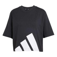 (WMNS) adidas Essentials Big Logo Boyfriend T-Shirt 'Black' JG8736