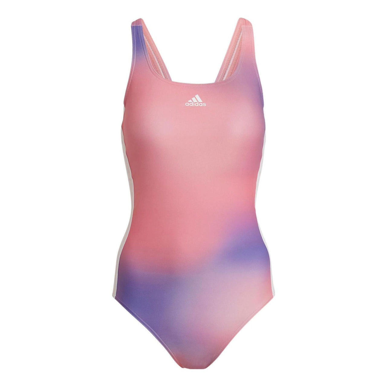 (WMNS) adidas Melbourne Padded 3-Stripes Swimsuit 'Pink Purple' H54152