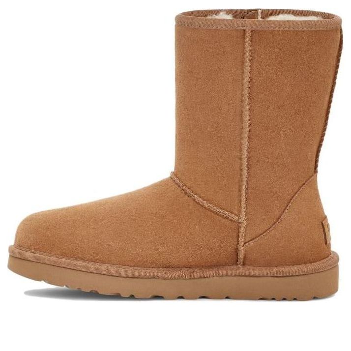 (WMNS) UGG Classic Short Bailey Zip 'Chestnut' 1144043-CHE