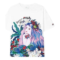 (WMNS) FILA Sports Character Illustration Printing Short Sleeve White T-Shirt F11W128130F-WT