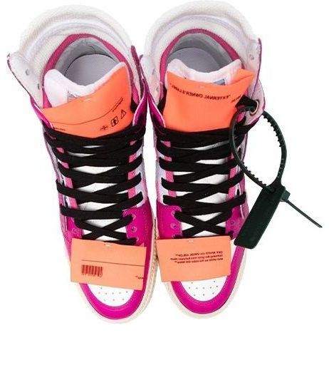 (WMNS) Off-White Off-Court 3.0 High-Top Sneakers 'Pink White Orange' OWIA112F22LEA0010132