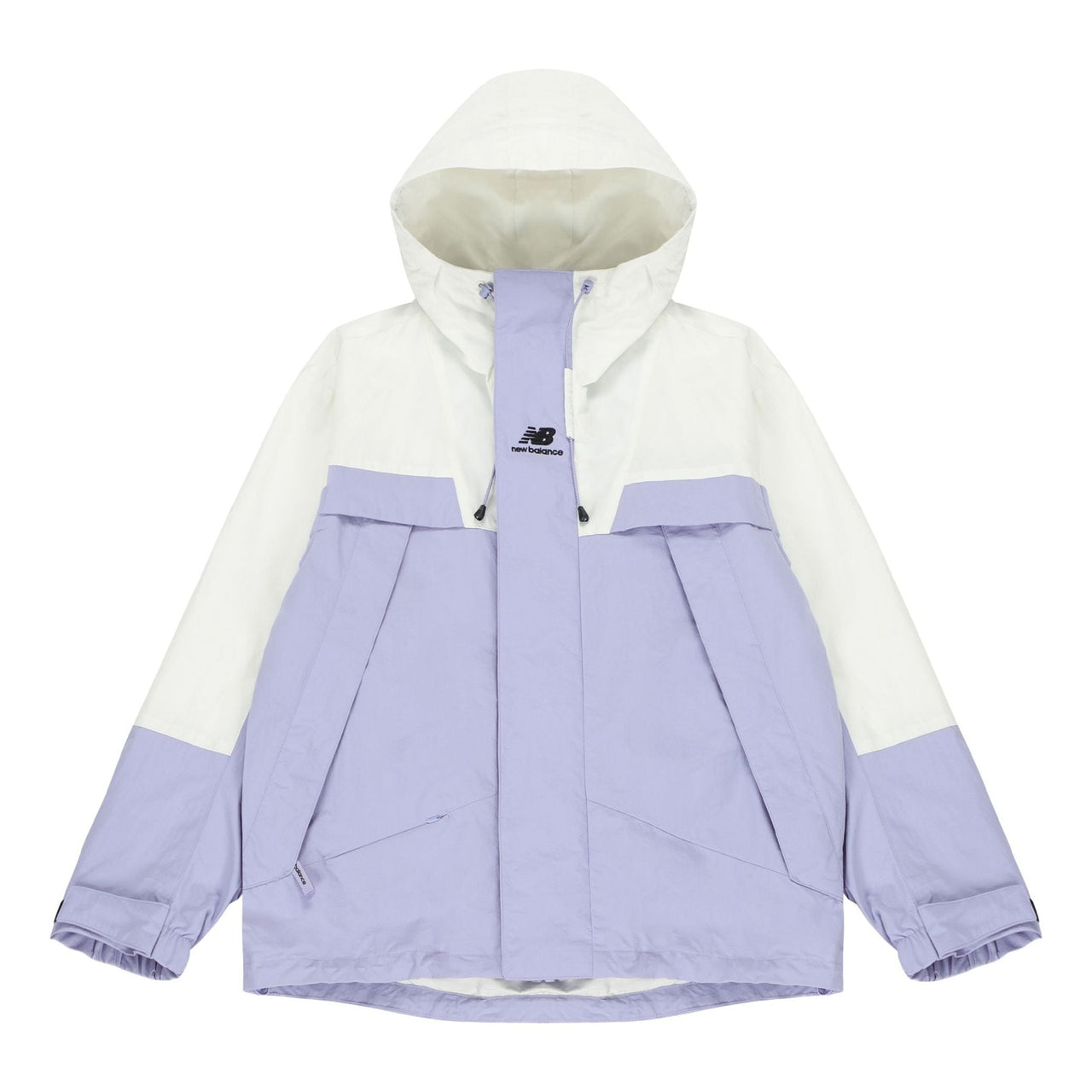 New Balance Logo Embroidered Colorblock Hooded Jacket Couple Style Purple 5AC14103-DV