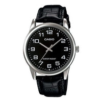 CASIO Quartz Waterproof Mens SilverBlack Analog MTP-V001L-1B