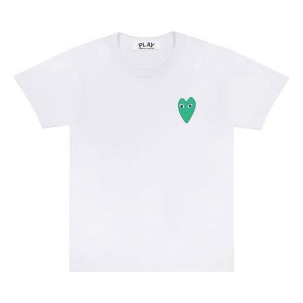 (WMNS) COMME des GARCONS PLAY Basic T-Shirt Green Heart 'White' AZ-T043-051