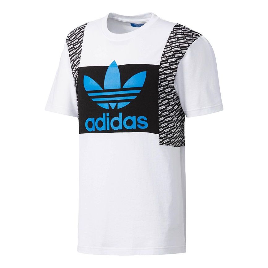 adidas originals 2 Lond Causual Sports Printing Round Collar Male White BQ0914