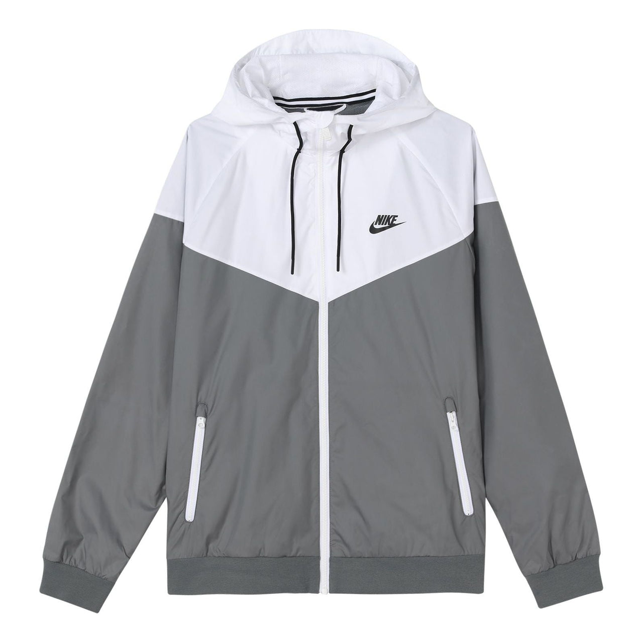 Men's Nike Contrast Color Stitching Sports Hooded Logo Jacket Autumn Green AT5271-084