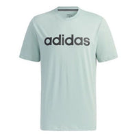adidas neo Logo Printing Sports Round Neck Short Sleeve Green GP4903