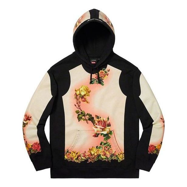 Supreme x Jean Paul Gaultier Floral Print Hooded Sweatshirt 'White Black Yellow' SUP-SS19-776