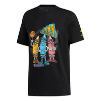 adidas x Crayola Crossover Cray Crayon T Funny Printing Sports Basketball Short Sleeve Black GN7918