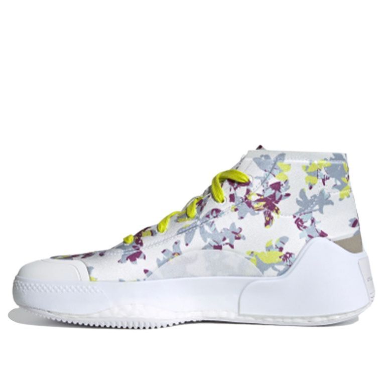 (WMNS) adidas Stella McCartney x Treino Mid 'Floral Print - White Acid Yellow' FY1180