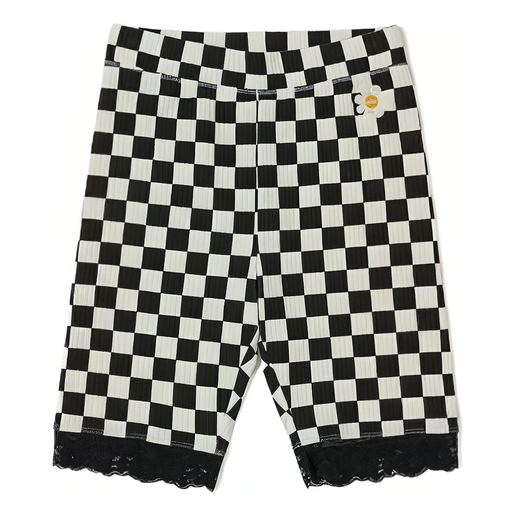 (WMNS) Vans Oversized Floral Legging Shorts 'Black' VN00074SBLK