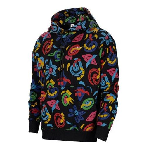 Nike Lab Collection Casual Print Hooded Pullover Long Sleeve Sweater For Men Multi-Color 'Multi Black' CD8386-010