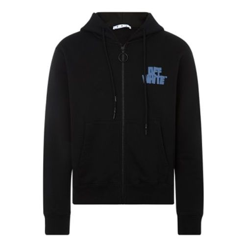 Off-White FW21 Alphabet Printing Pattern hooded Jacket Version Black OMBE001R21FLE0031040-1