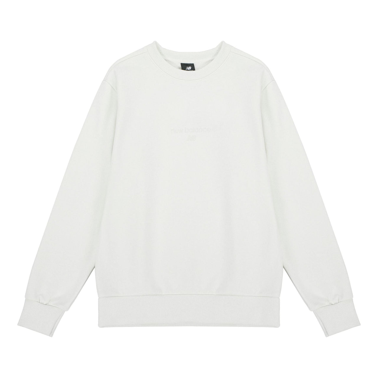 New Balance Solid Color Round Neck Sports Pullover White AMT21555-IV
