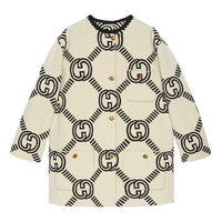 (WMNS) Gucci Reversible Interlocking G Wool Cardigan 'Black Ivory' 678318-XKB5T-9192